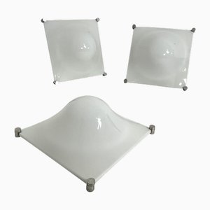 Mid-Century Modern Bolla Ceiling Lights by Martinelli Luce, 1960s, Set of 3