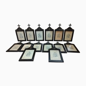 Kravogl, Via Crucis: 14 Stations, 1800s, Lithographs, Set of 14