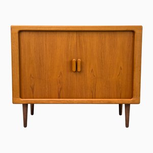 Danish Teak Sideboard with Tambour Doors from CFC Silkeborg, 1970s