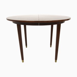 Mesa de comedor extensible de caoba, Suecia, años 60