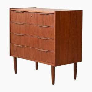 Vintage Danish Chest of Drawers in Dark Teak, 1960s