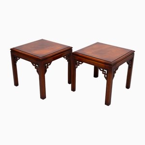 Drexel Chippendale Side Tables, 1970s, Set of 2