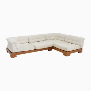 Vintage First Edition Mah Jong Ecksofa aus Leinen von Hans Hopfer für Roche Bobois, 1970er, 8er Set