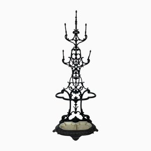 Perchero de brasserie parisino de estilo Art Nouveau de hierro fundido, siglo XIX