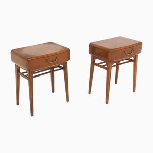 Mahogany Bedside Tables by Axel Larsson for Bodafors, Sweden, 1950s, Set of 2