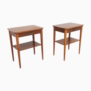Nachttische aus Mahagoni, Schweden, 1950er, 2er Set