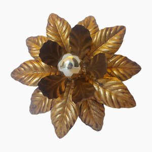 Hollywood Regency Wandleuchte mit Blumenmuster, Italien, 1970er