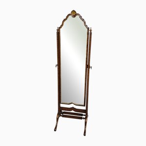 Walnut Cheval Mirror, 1900s