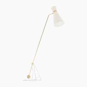 G2 Balance Brass Metal Floor Lamp by Pierre Guariche, 1951