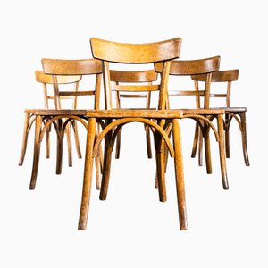 Honey Bentwood Café Stühle, 1950er, 6 . Set