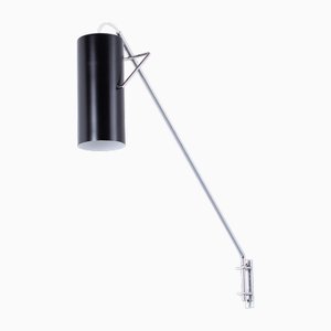 Schwarze Modell 1582 Wandlampe von Raak, 1960er