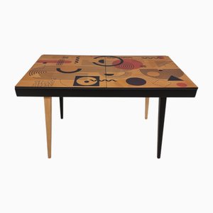 Mesa vintage de fresno, años 70