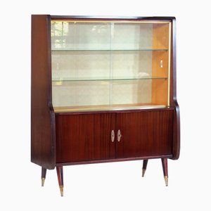 Art Deco Display Cabinet with Sliding Glass Doors, 1930s