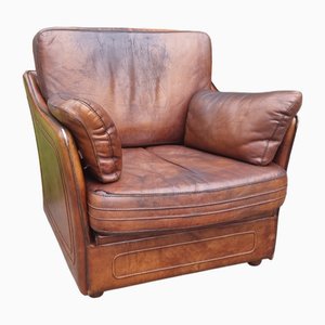 Vintage Leather Armchair by Roche Bobois for Hermès, 1980s