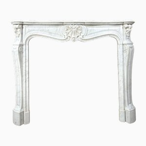 White Marble Fireplace, 19th Century