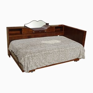 Letto Art Déco in noce, 1954