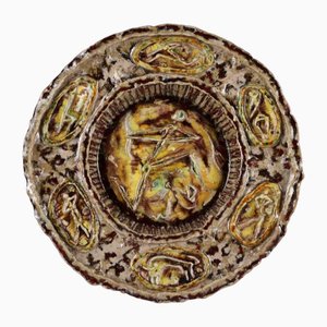 Assiette en Majolique par Carlo Zauli Faenza