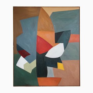 Studio AIK, Large Colorful Composition, Oil Painting