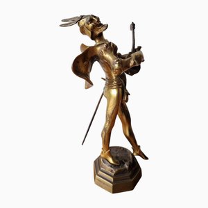 Bronze Figure Mephistopheles with Mandolin, 1890s