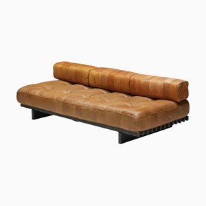 Dormeuse DS80 in pelle Cognac attribuito a de Sede, Svizzera, anni '70