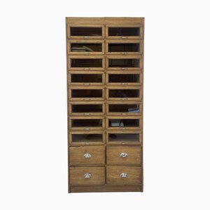 20 Drawer Haberdashery Cabinet with Metal Handles, 1940s