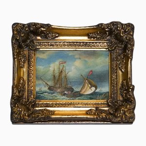 Artista, Nave, Francia, Inizio XX secolo, Dipinto ad Olio, Incorniciato