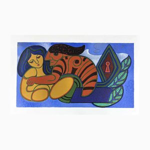 Henry Heerup, Figurative Composition, 20th Century, Color Lithograph