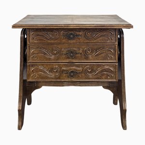 Brutalist Wood Worktable, 1950s