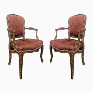 Louis XV Armchairs, Set of 2