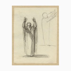 William Lock the Younger, Biblical Figure, Covenant of Abraham, 1780, Charcoal on Paper