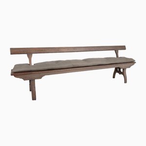 Victorian Pitch Pine Railway Bench with Reversible Backrest