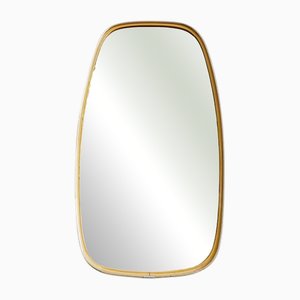 Miroir Asymétrique Mid-Century en Laiton, 1950s