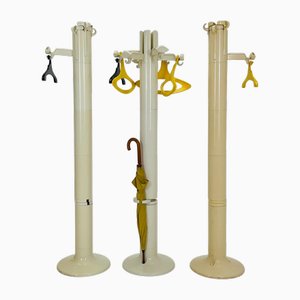 Italian Space Age White Coat Rack by Giancarlo Piretti for Castelli / Anonima Castelli, 1970s