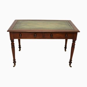 Antiker viktorianischer Schreibtisch aus Leder, 1860er