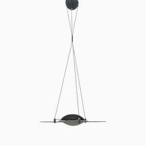 Lampada a sospensione in vetro, anni '70
