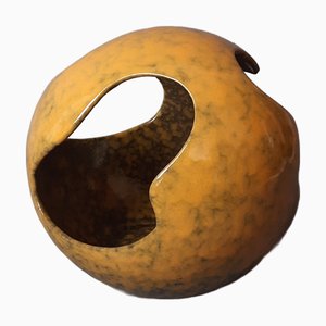 Spherical Ceramic Majolica Vase by Antonia Campi for Laveno, 1970s