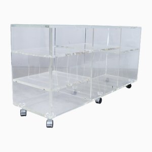 Mid-Century Sideboard aus Acrylglas auf Rollen, Deutschland, 1970er
