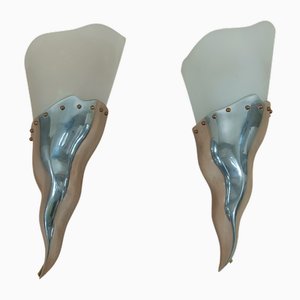 Cyrano Wall Lamps by Bernard Dequet for Lucien Gau, 1990s, Set of 2