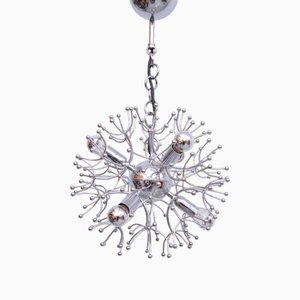 Sputnik Ceiling Light in Chrome by Angelo Gaetano Sciolari, 1970s