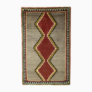 Hand-Knotted Gabbeh Rug with Geometric Pattern