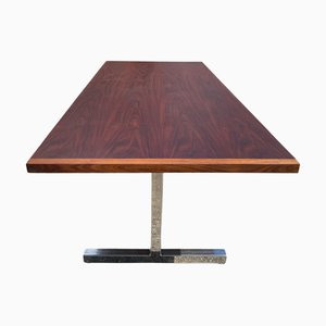 Table de Salle à Manger Mid-Century avec Pieds en Chrome par Jens Risom, Danemark