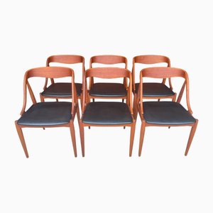 Mid-Century Danish Model 16 Dining Chairs in Teak by Johannes Andersen for Uldum Møbelfabrik, Set of 6
