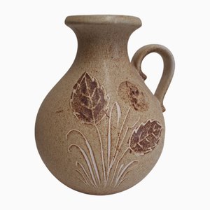 Vintage Ceramic Vase with Floral Motif from Scheurich, 1970s