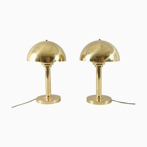 Pilz Tischlampen im Art Deco Stil von WSB, Deutschland, 1970er, 2er Set