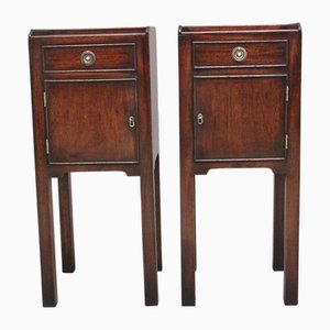 Nachttische aus Mahagoni, 1920er, 2er Set