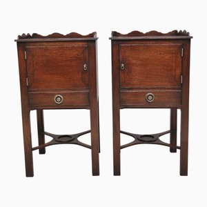 Nachttische aus Mahagoni, 1920er, 2er Set