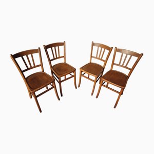 Vintage Luterma Bistrostühle aus Buche, 1950er, 4er Set
