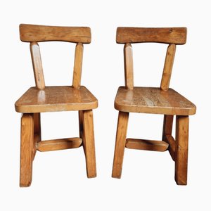 Brutalist Canadian Pine Chairs, 1970s, Set of 2