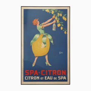 Grande Affiche Art Déco par Geo pour Spa, Belgium, 1925