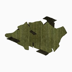 Tapis #042 Shaped Vert et Noir par Tapis Studio pour Hommés Studio